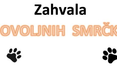 Zahvala darovalcem v dobrodelni akciji Zadovoljni smrčki