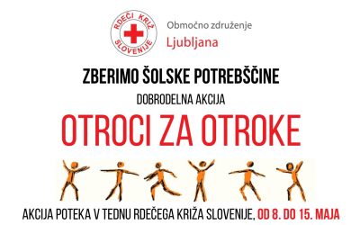 Dobrodelna akcija Rdečega križa »Otroci za otroke – zberimo šolske potrebščine«