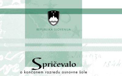 OBVESTILO o prevzemu spričeval