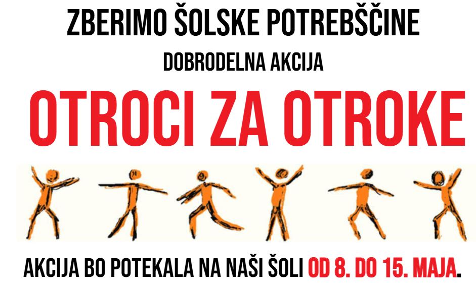 Dobrodelna akcija Rdečega križa »Otroci za otroke – zberimo šolske potrebščine«